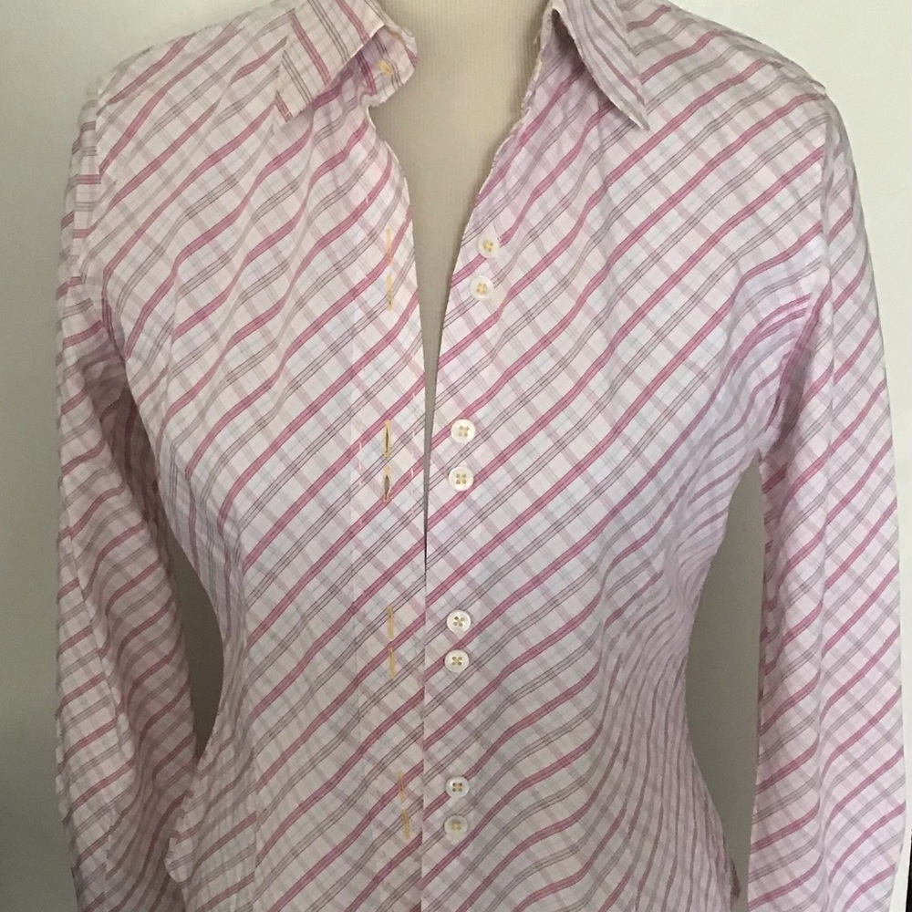 Faconnable 💯 cotton women button down shirt in size XS